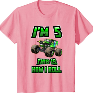 Monster Trucks Are My Jam - 5th Birthday Boy - 5 years 