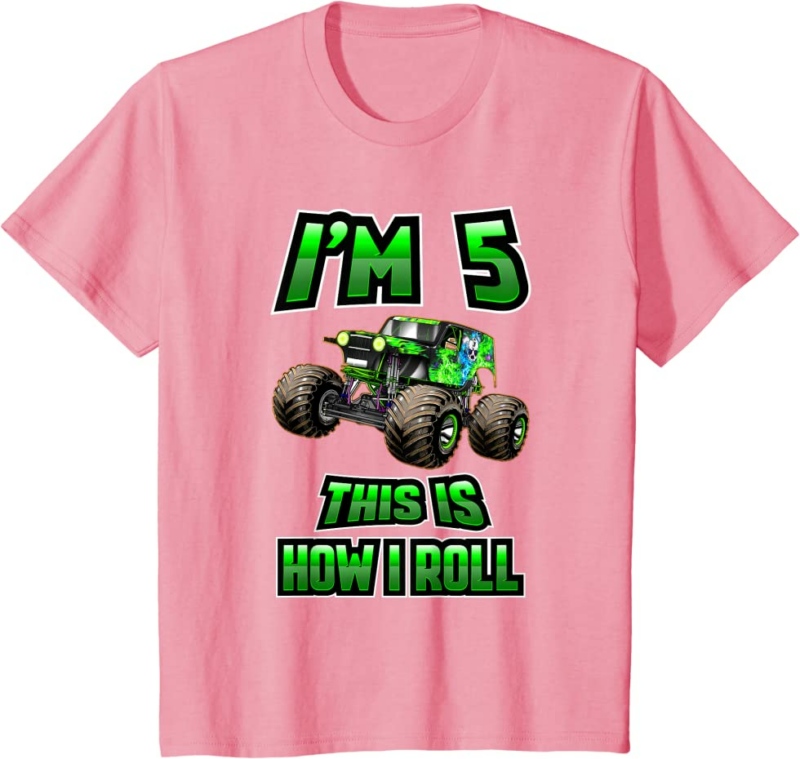 Monster Trucks Are My Jam - 5th Birthday Boy - 5 years
