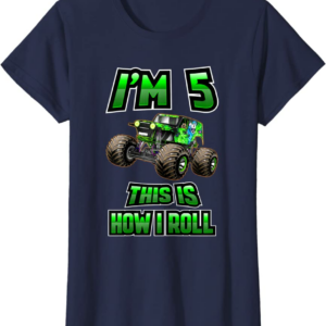 Monster Trucks Are My Jam - 5th Birthday Boy - 5 years 