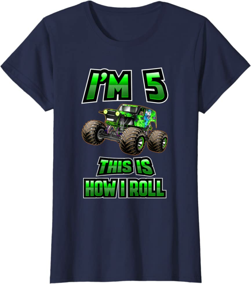 Monster Trucks Are My Jam - 5th Birthday Boy - 5 years