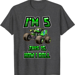 Monster Trucks Are My Jam - 5th Birthday Boy - 5 years 