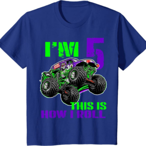 Monster Trucks Are My Jam 5th Birthday Boy 5 years old 