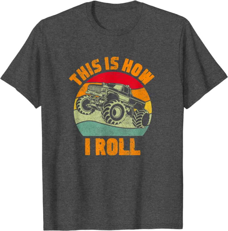 Retro Monster Truck Driver Offroad Vehicles Motorsport