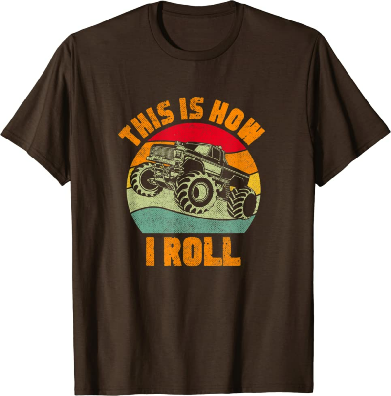 Retro Monster Truck Driver Offroad Vehicles Motorsport