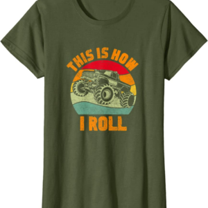 Retro Monster Truck Driver Offroad Vehicles Motorsport 