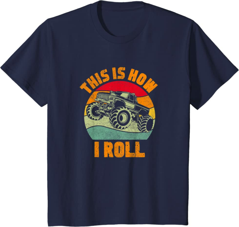 Retro Monster Truck Driver Offroad Vehicles Motorsport