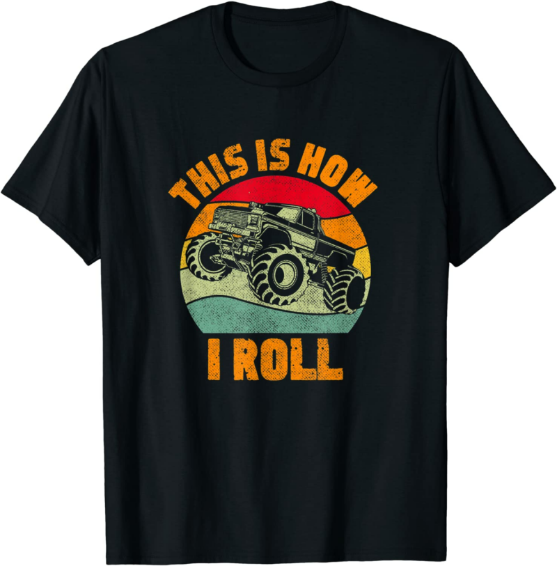 Retro Monster Truck Driver Offroad Vehicles Motorsport