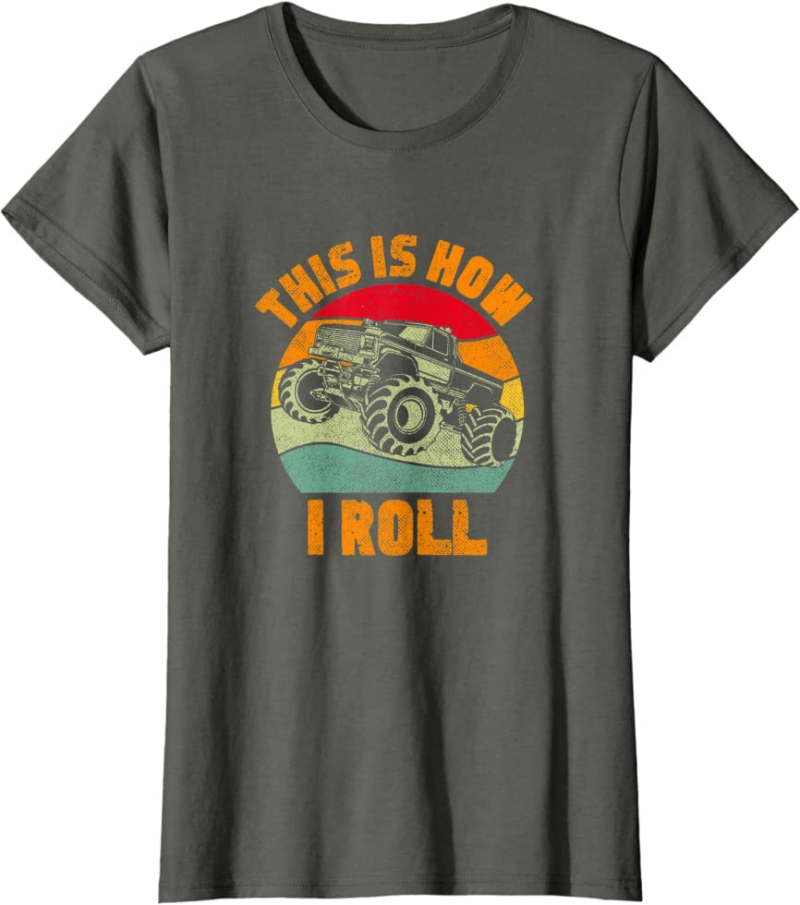 Retro Monster Truck Driver Offroad Vehicles Motorsport