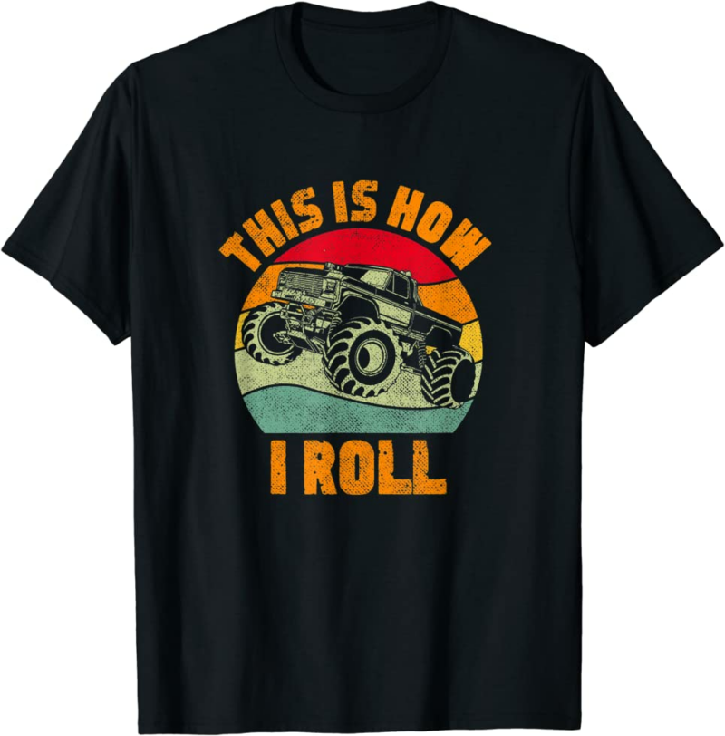 Retro Monster Truck Driver Offroad Vehicles Motorsport