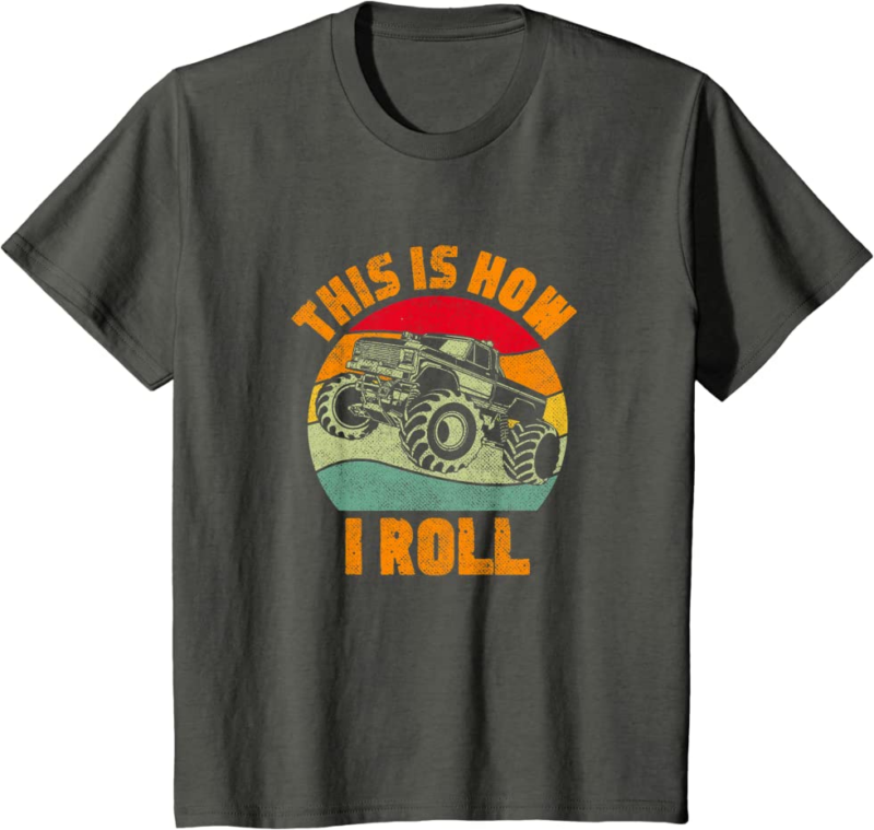 Retro Monster Truck Driver Offroad Vehicles Motorsport