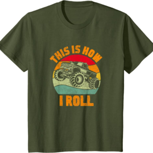 Retro Monster Truck Driver Offroad Vehicles Motorsport 