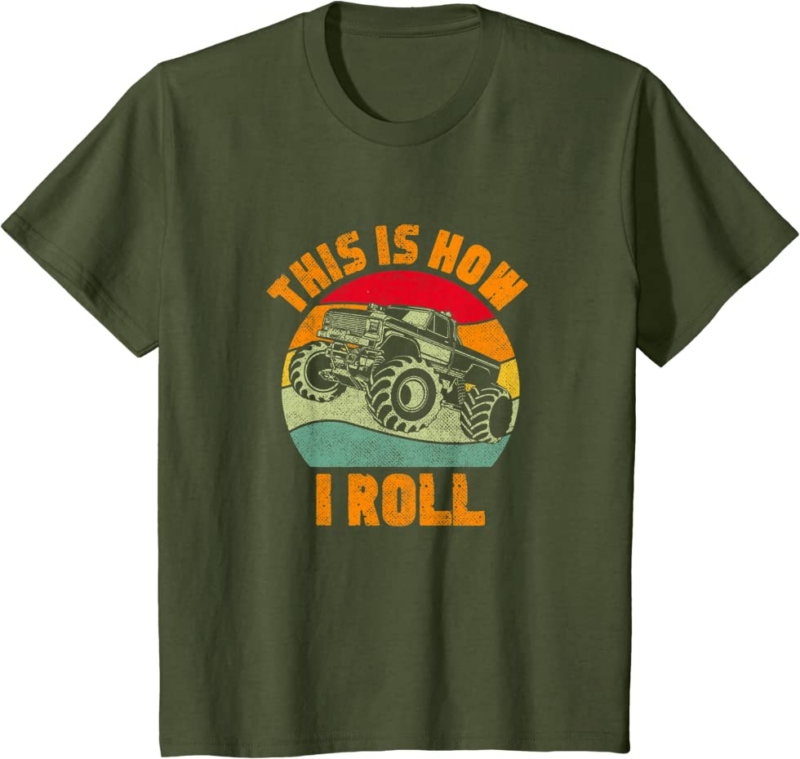 Retro Monster Truck Driver Offroad Vehicles Motorsport