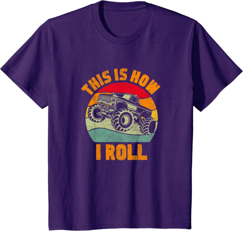 Retro Monster Truck Driver Offroad Vehicles Motorsport
