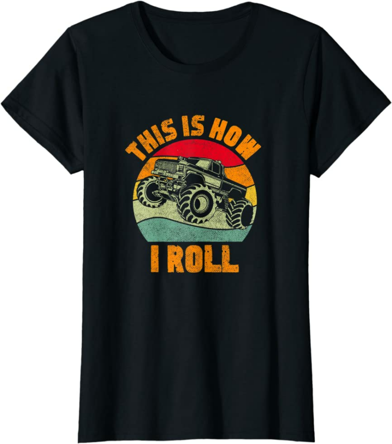 Retro Monster Truck Driver Offroad Vehicles Motorsport