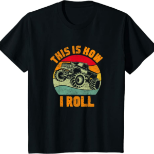Retro Monster Truck Driver Offroad Vehicles Motorsport 