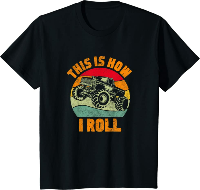 Retro Monster Truck Driver Offroad Vehicles Motorsport