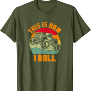 Retro Monster Truck Driver Offroad Vehicles Motorsport 