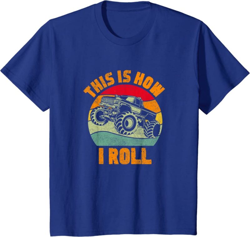 Retro Monster Truck Driver Offroad Vehicles Motorsport