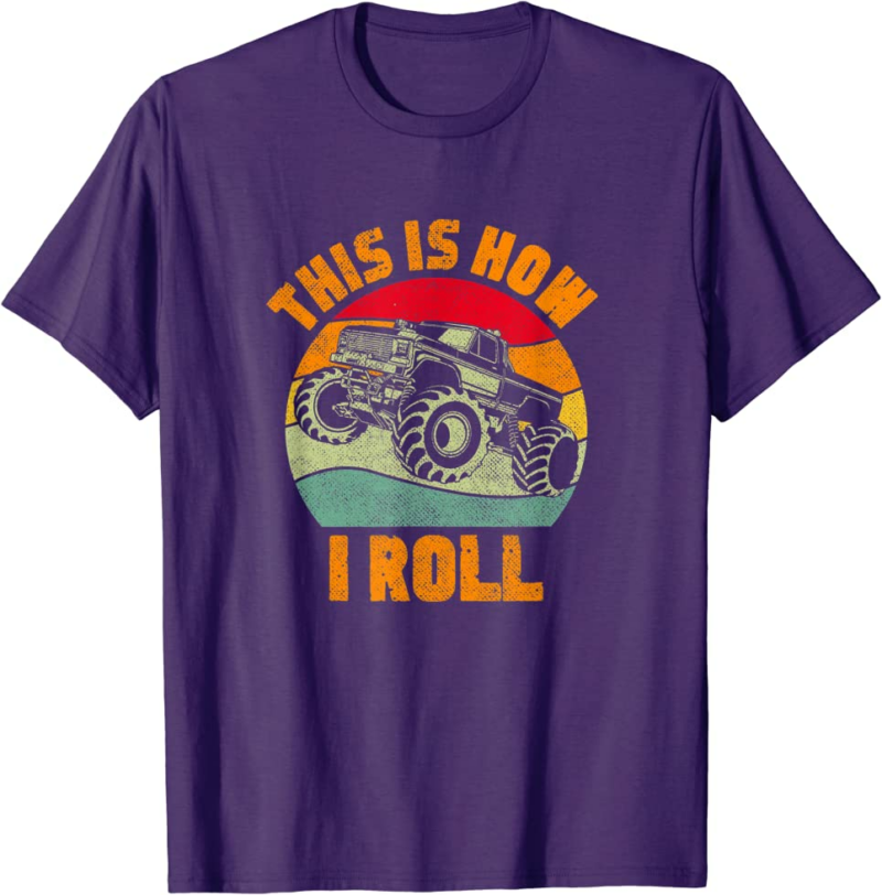 Retro Monster Truck Driver Offroad Vehicles Motorsport