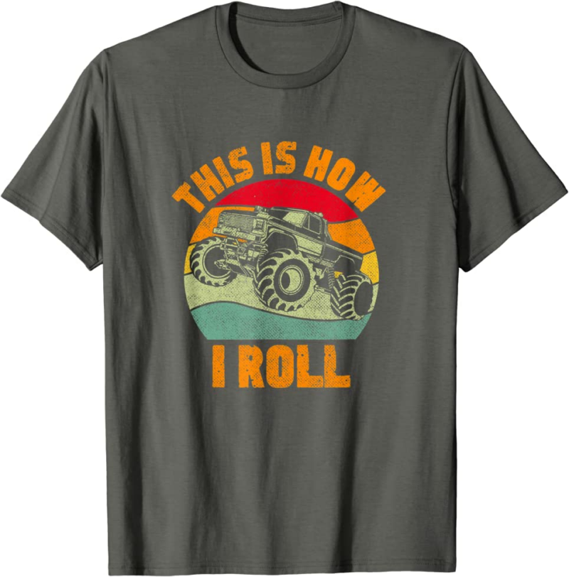 Retro Monster Truck Driver Offroad Vehicles Motorsport