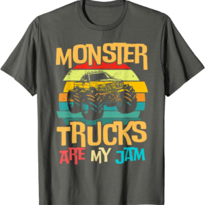 Retro Sunset Truck Vintage Monster Trucks Are My Jam T-