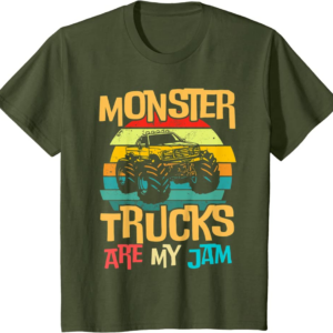 Retro Sunset Truck Vintage Monster Trucks Are My Jam T-