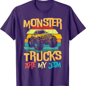 Retro Sunset Truck Vintage Monster Trucks Are My Jam T-