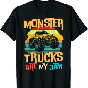 Retro Sunset Truck Vintage Monster Trucks Are My Jam T-