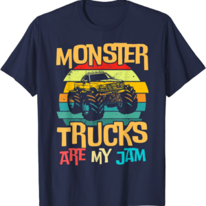 Retro Sunset Truck Vintage Monster Trucks Are My Jam T-