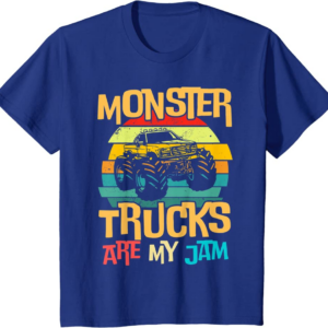 Retro Sunset Truck Vintage Monster Trucks Are My Jam T-