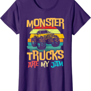 Retro Sunset Truck Vintage Monster Trucks Are My Jam T-