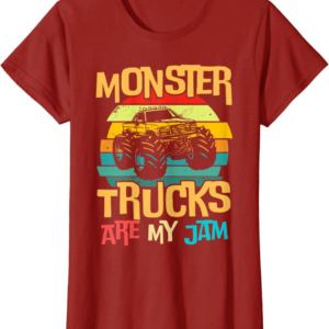 Retro Sunset Truck Vintage Monster Trucks Are My Jam T-