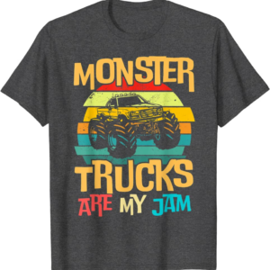 Retro Sunset Truck Vintage Monster Trucks Are My Jam T-