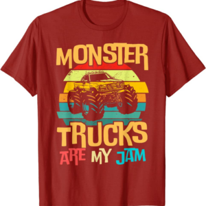 Retro Sunset Truck Vintage Monster Trucks Are My Jam T-