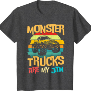Retro Sunset Truck Vintage Monster Trucks Are My Jam T-