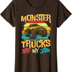 Retro Sunset Truck Vintage Monster Trucks Are My Jam T-