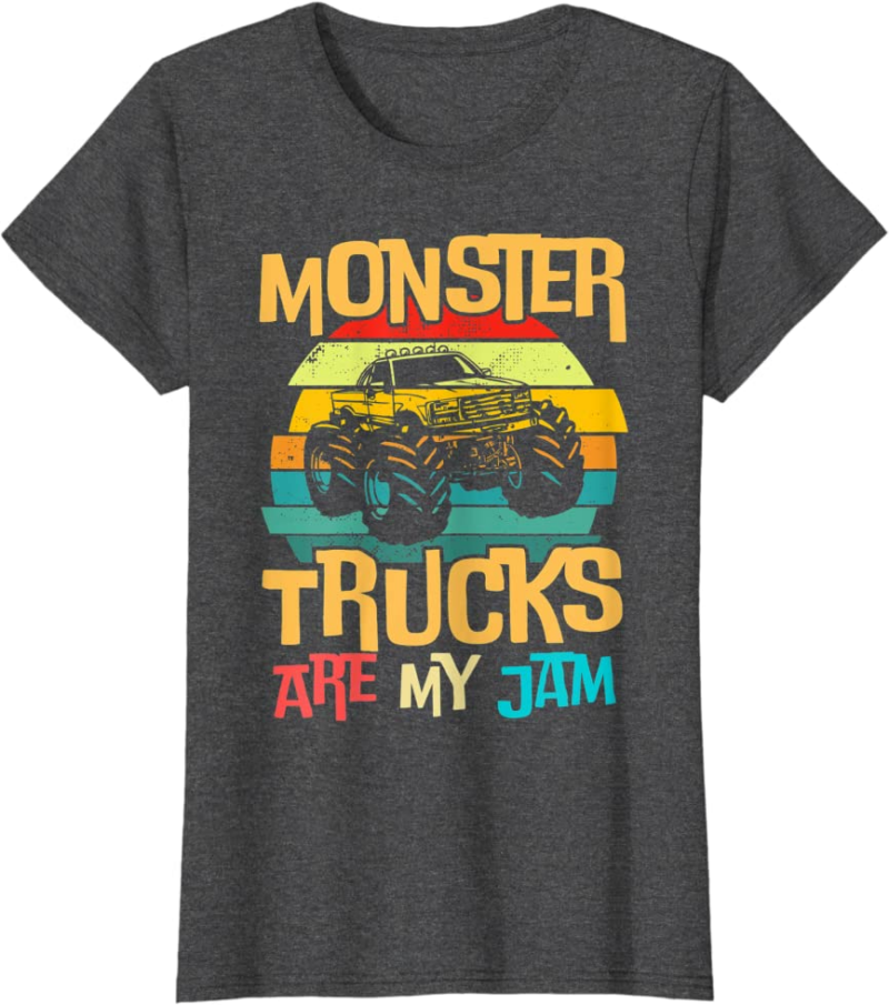Retro Sunset Truck Vintage Monster Trucks Are My Jam T-