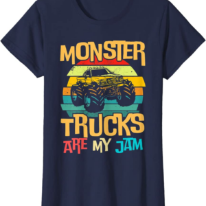 Retro Sunset Truck Vintage Monster Trucks Are My Jam T-