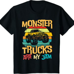 Retro Sunset Truck Vintage Monster Trucks Are My Jam T-