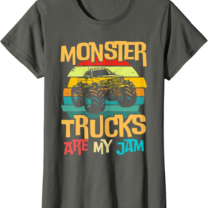 Retro Sunset Truck Vintage Monster Trucks Are My Jam T-