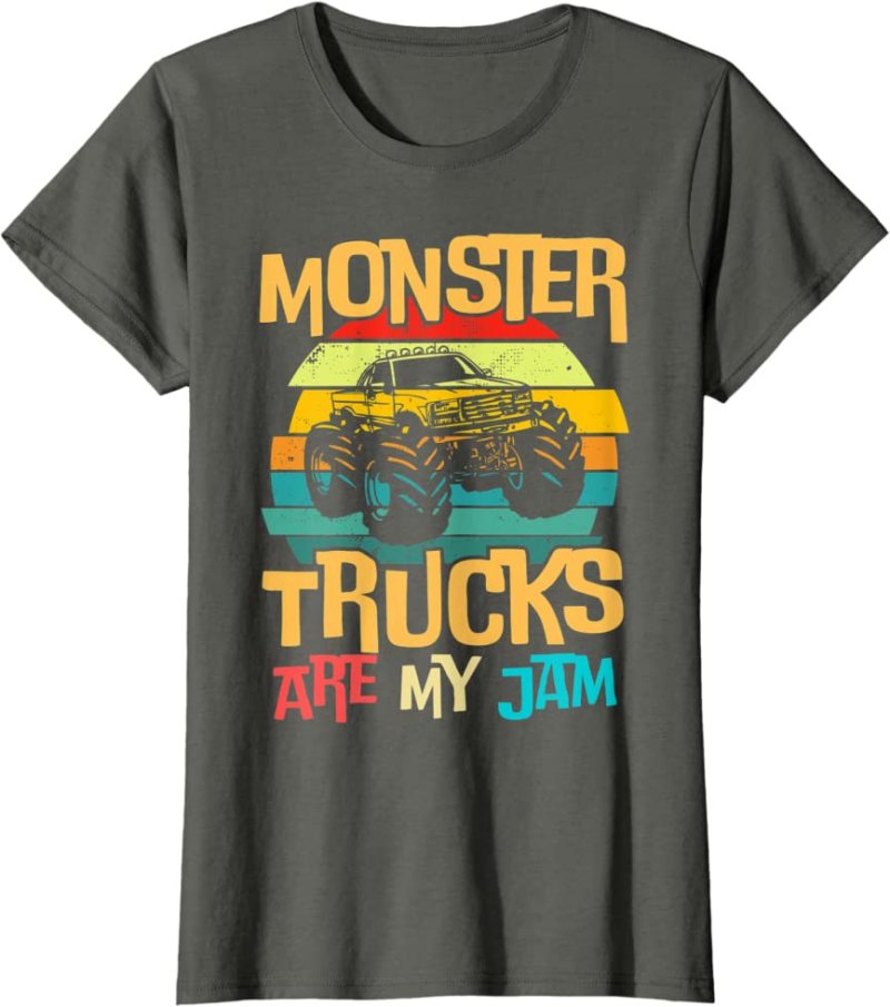Retro Sunset Truck Vintage Monster Trucks Are My Jam T-