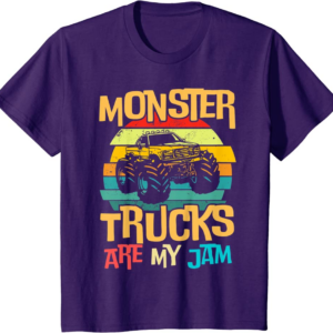 Retro Sunset Truck Vintage Monster Trucks Are My Jam T-