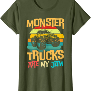 Retro Sunset Truck Vintage Monster Trucks Are My Jam T-