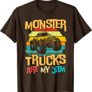 Retro Sunset Truck Vintage Monster Trucks Are My Jam T-