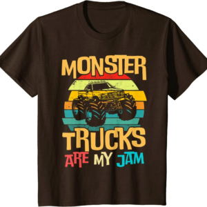 Retro Sunset Truck Vintage Monster Trucks Are My Jam T-