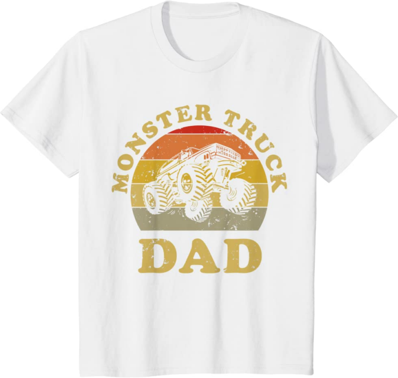 Retro Vintage Monster Truck Dad Shirt Monster Truck Lov