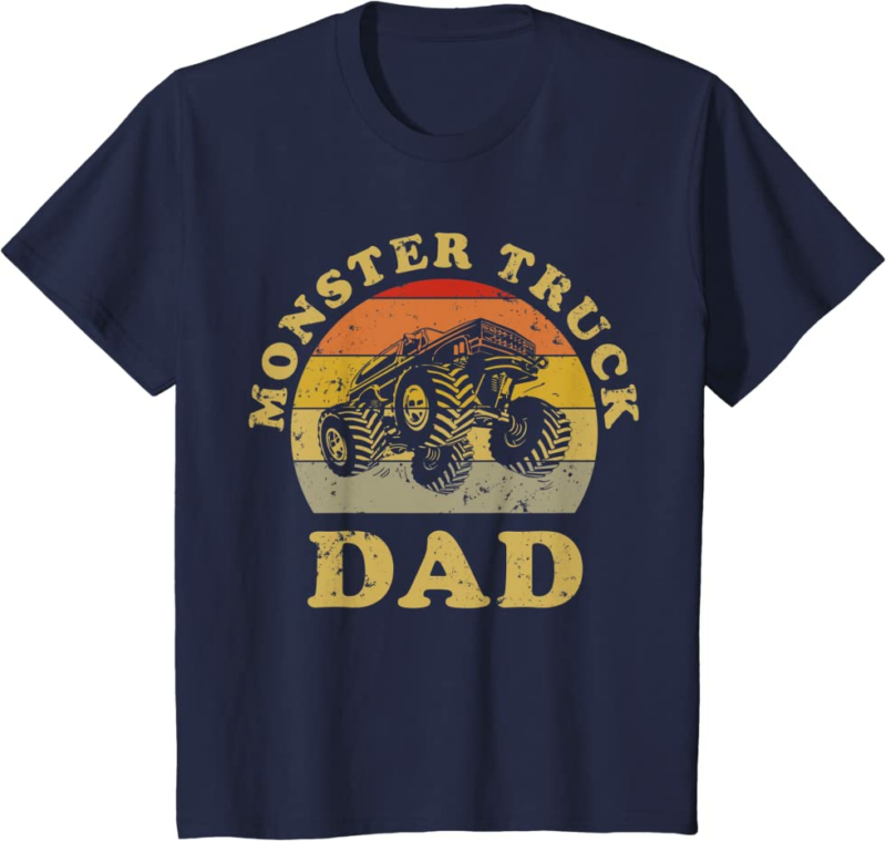 Retro Vintage Monster Truck Dad Shirt Monster Truck Lov