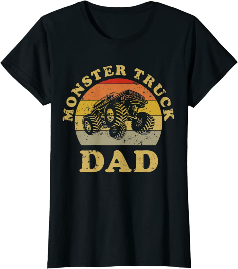 Retro Vintage Monster Truck Dad Shirt Monster Truck Lov