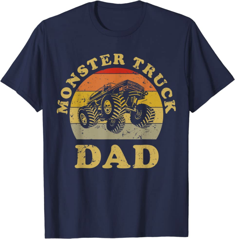 Retro Vintage Monster Truck Dad Shirt Monster Truck Lov