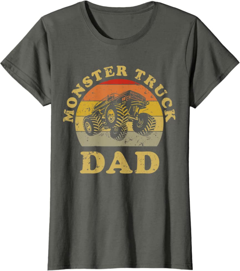 Retro Vintage Monster Truck Dad Shirt Monster Truck Lov